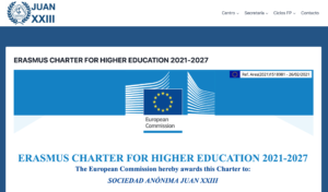 ERASMUS CHARTER FOR HIGHER EDUCATION 2021-2027